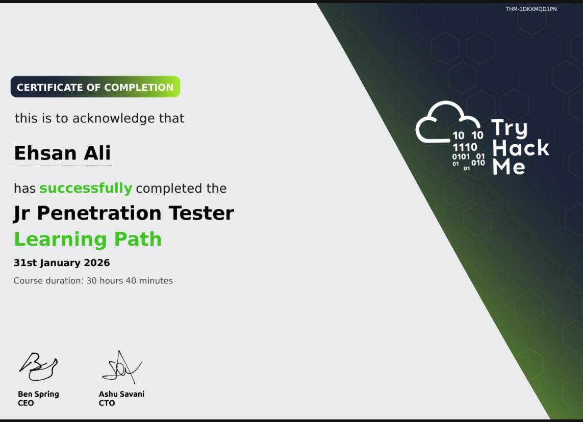 THM Jr Penetration Tester